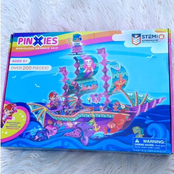 STEM for kids PinXies Marvelous Mermaid Ship Build Your own Play Set - Picture 1 of 4